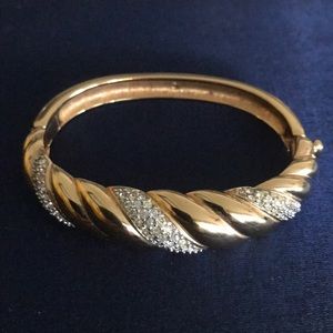 Swarovski gold tone and crystal bracelet